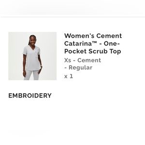 NWT Figs Cement Catarina Top XS